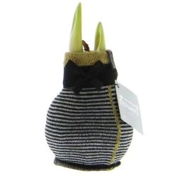 Bulbe D'amaryllis Dans Les Chaussettes D'hiver "fashion Elegant" Rayé Noir Et Gris