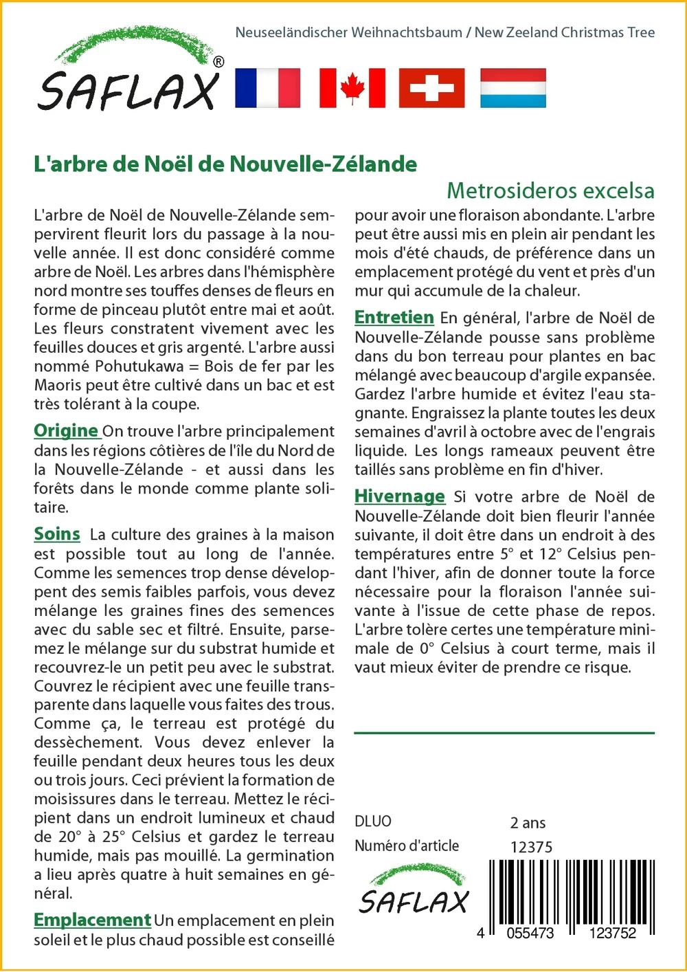 Kit De Culture - L'arbre De Noël De Nouvelle-zélande - 300 Graines - Metrosideros Excelsa – Image 3