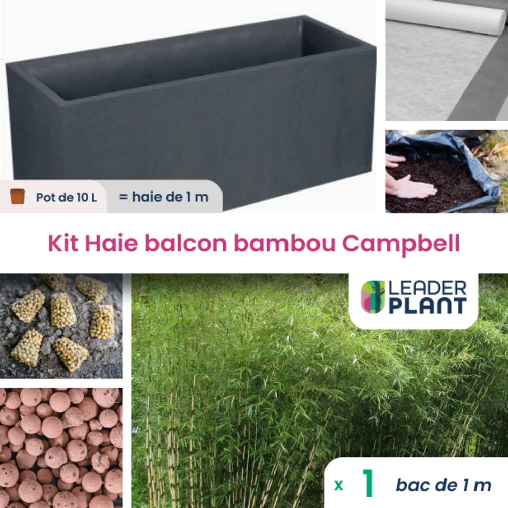 Kit Brise-vue Balcon Bambou Campbell 10 L â Image 2